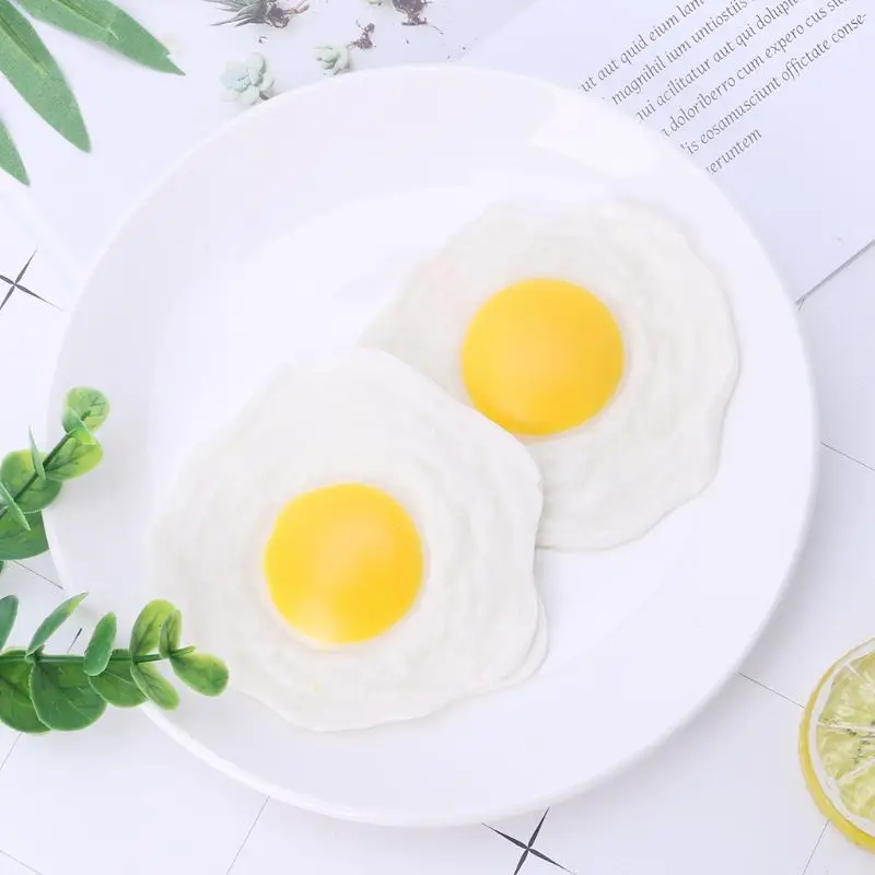 

NEW Sticky Rubber Egg Squeeze Kitchen Food Toy Pretend Play Cooking Gag Joke Toy