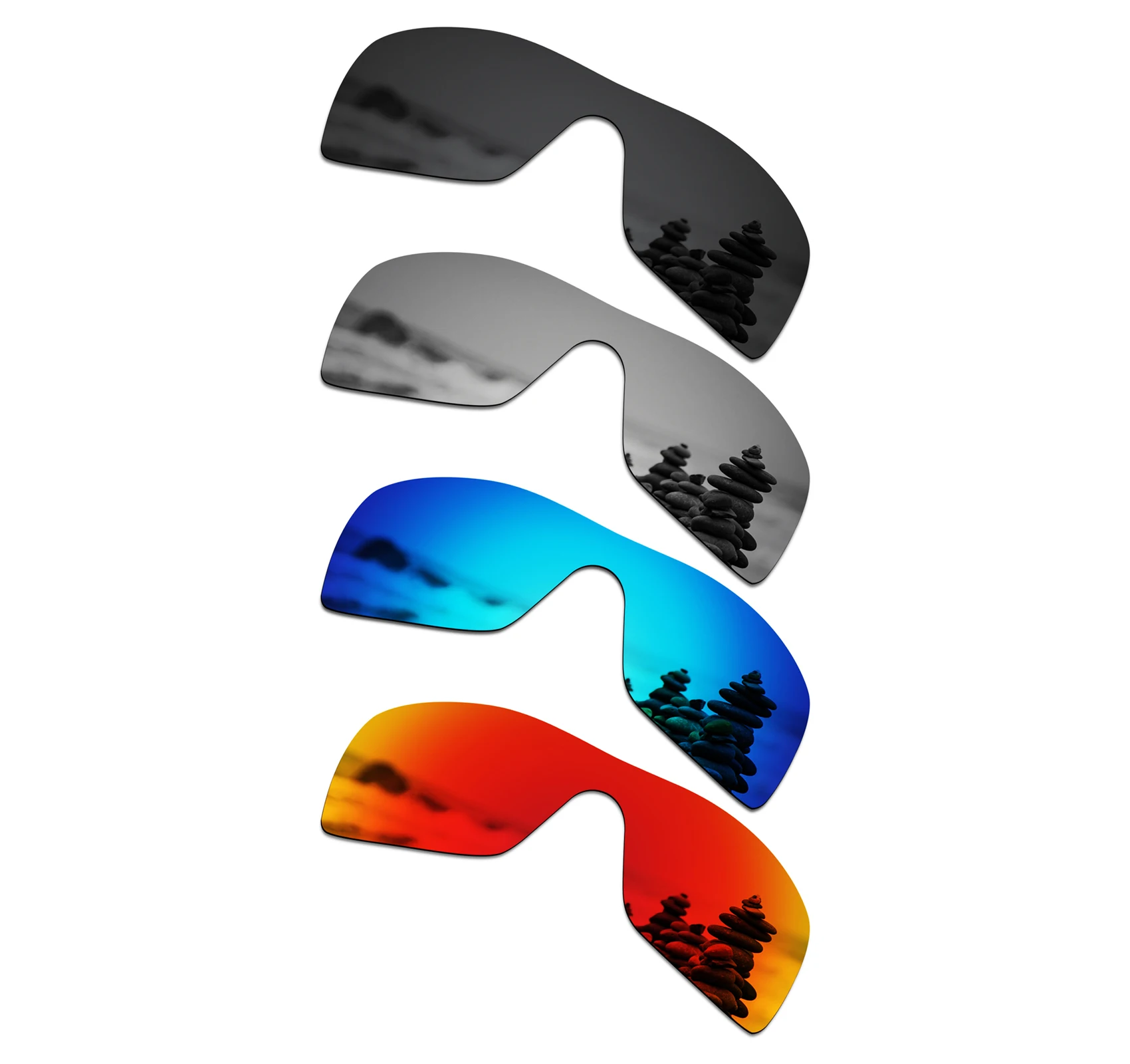 SmartVLT поляризованные Сменные линзы для солнцезащитных очков Oakley Batwolf-несколько вариантов - Цвет линз: BlackSilverBlueRed