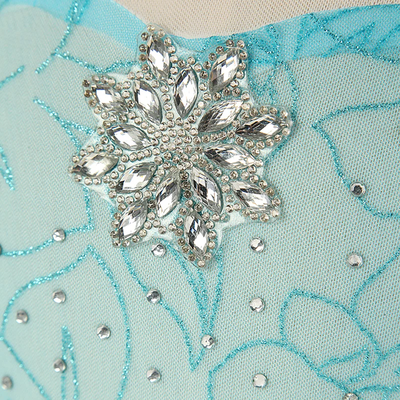 Fancy Baby Girl Princess Dresses for Girls Elsa Costume Bling Synthetic Crystal Bodice Elsa Party Dress Kids Snow Queen Cosplay girls dress princess costume kids clothes