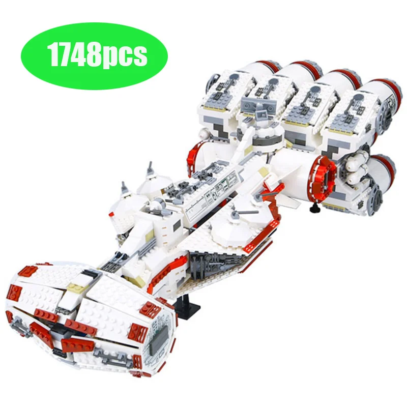 

05046 lepining Star Fighter Series Tantive IV Rebel Blockade Runner Building Blocks 1748pcs Bricks Toys Gift Star Wars 10019