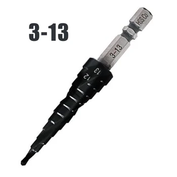 

HSS CO/M35 Step Drill Bit Spiral Flute Pagoda Cone Hole Cutter Tool Cutting Diy