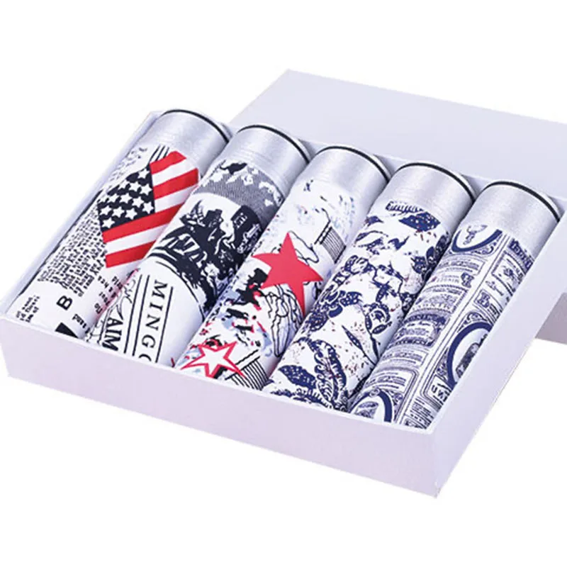 

5pcs/lot Mens Underwear Boxers Fashion Printed Men Underpants Boxer Shorts Summer Cotton Male Panties Sexy Underpants Boxers
