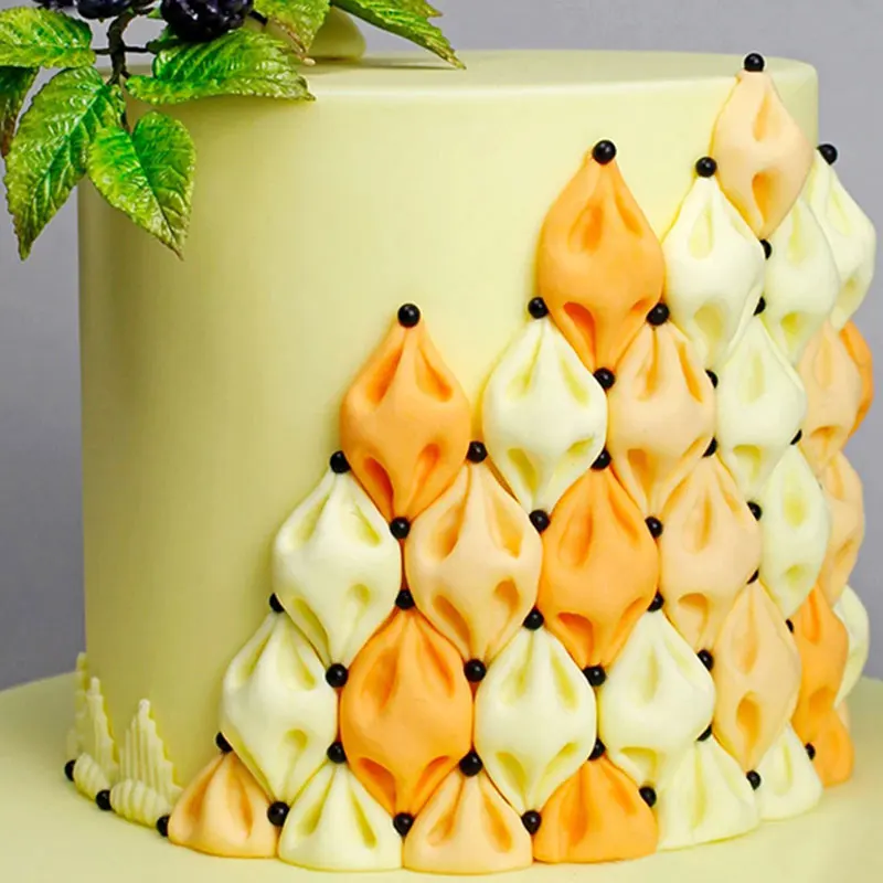 Креативная ткань слоеного силикона формы торт кайма для мастики Плесень DIY украшения торта инструменты кекс Топпер конфеты глина форма шоколада