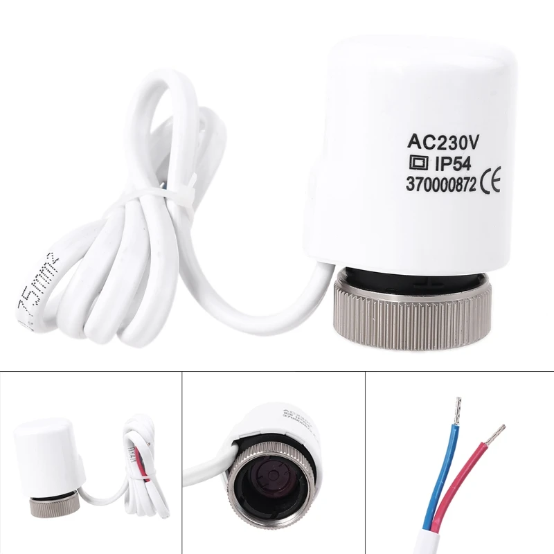 

Electric Thermal Actuator AC 230V Normally Closed NC M30*1.5mm for TRV Thermostatic Radiator -Valve Underfloor Heating