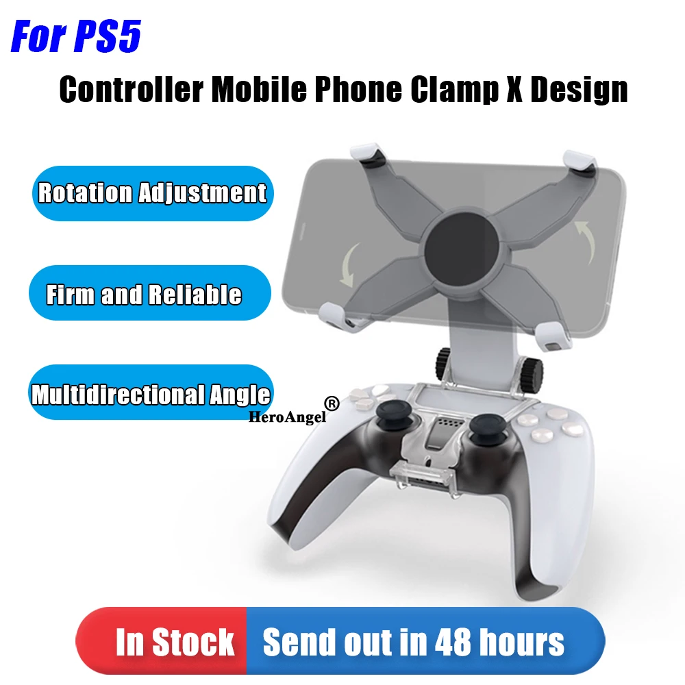 Adjustable Mobile Cell Phone Stand For PS5 Wireless Controller Phone Clip Holder Bracket Clamp Mount for DualSense Peripheral - ANKUX Tech Co., Ltd