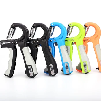 

R-Shaped Adjustable Countable Hand Grip Strength Exercise Strengthener Gripper Spring Finger Pinch Carpal Expander