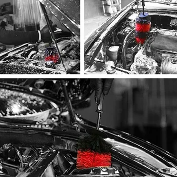 

Soft Brush Bristle Automotive Care Tool 17 Inch Cleaning Steel ring brush