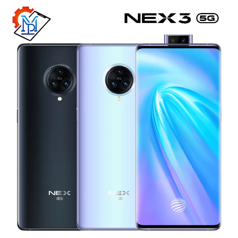 Vivo Nex 3 5G мобильный телефон 6,89 дюймовый экран 8 ГБ + 256 ГБ Snapdragon 855 Plus Восьмиядерный Android 9,0 камера 64.0MP смартфон