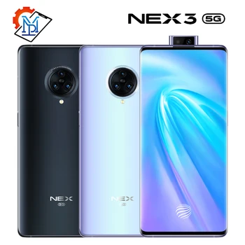 Перейти на Алиэкспресс и купить Vivo Nex 3 5G мобильный телефон 6,89 дюймов экран 8 ГБ + 256 ГБ Snapdragon 855 Plus Восьмиядерный Android 9,0 камера 64.0MP смартфон