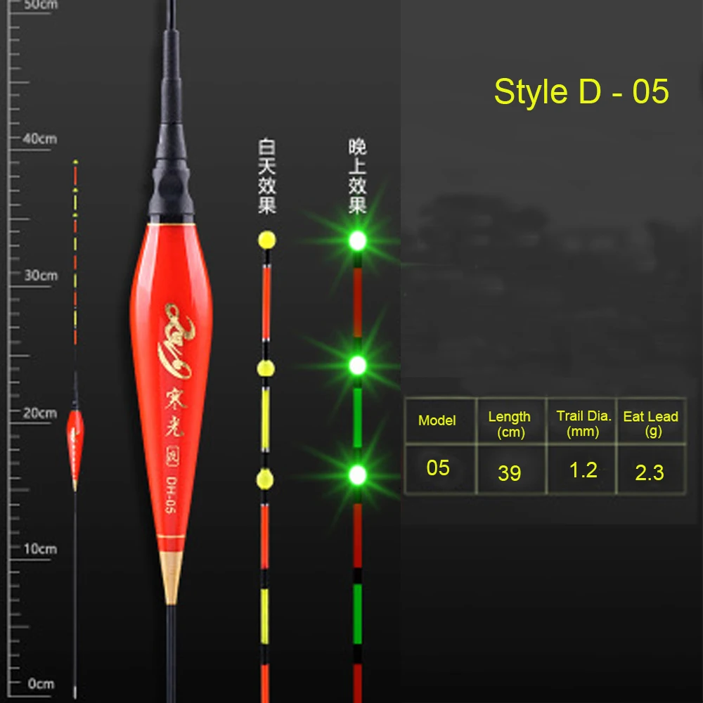 Style D - 05 Умный электронный поплавок для рыбалки, сигнализация для укуса рыбы, приманка для укуса, светодиодный Изменение цвета освещения, Автоматическое ночное изменение, Buoy Strike Intelligent - Цвет: Style D - 05
