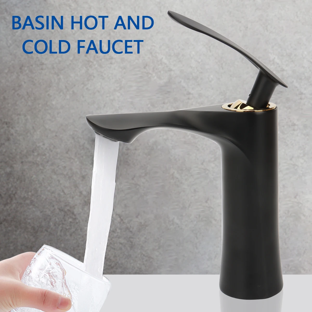 New Miami Mall Luxury Bathroom Faucet Black Basin unisex & Cold