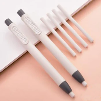 

3 Pcs/set Cute Pen Shape Retractable Press Rubber Pencil Erasers Drawing Sketch Eraser Refills School Supplies Stationery Gifts