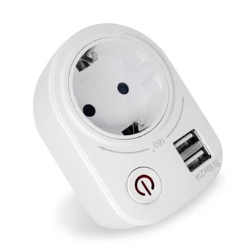 

With double USB Port Switch Socket 250V For Travel Rotate Switch Socket