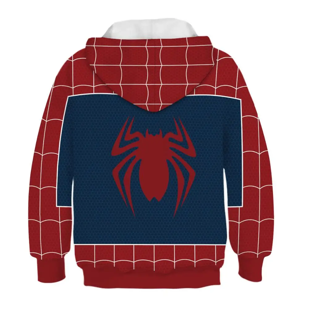 Children Boys Girls Spider-man Far from home Cosplay Hoodies Superhero Hooded Halloween Costumes Kids Sweatshirts