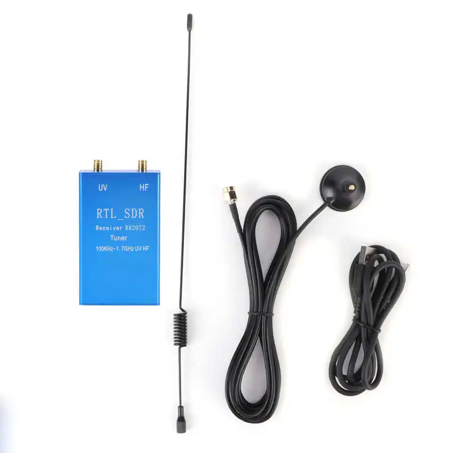 Entrada independente da antena do jogo do receptor para rtl2832u + r820t2 100 khz-1.7 ghz rádio 3.2 m acessório com antena e usb