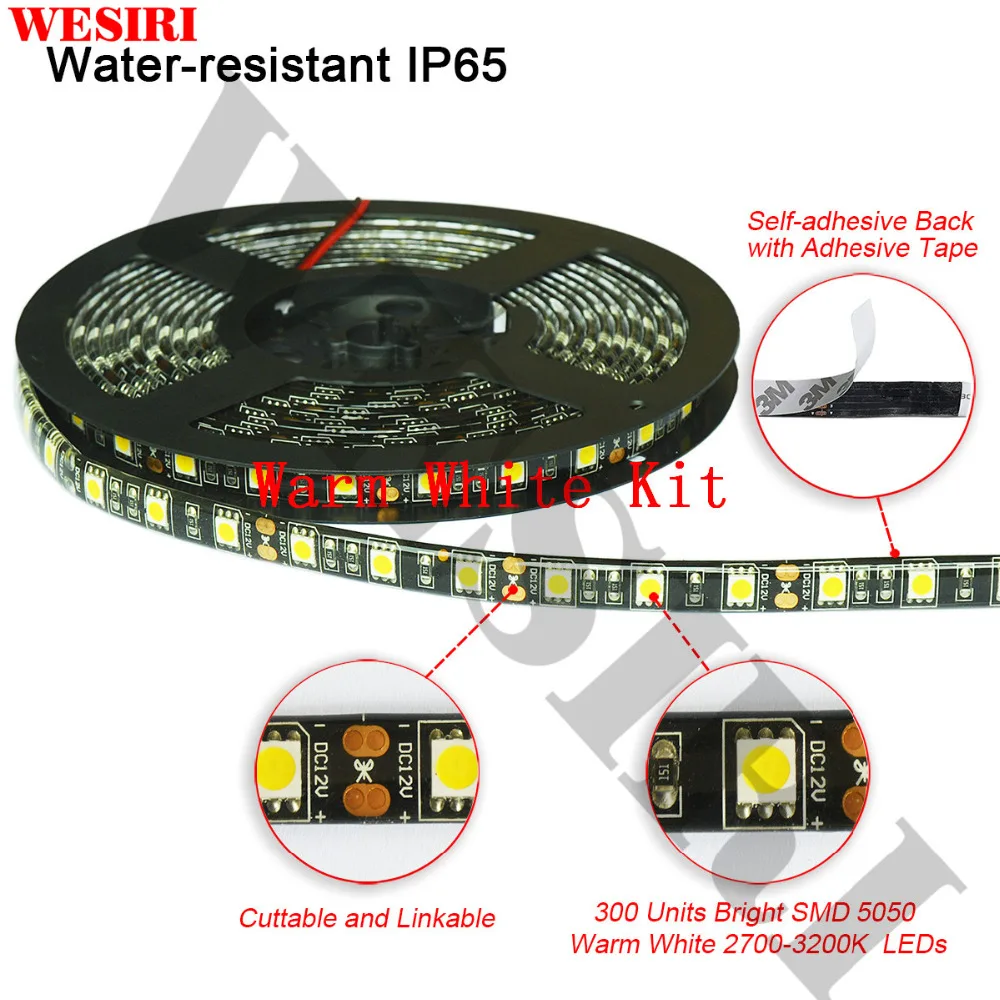 5 м 5050 RGB комплект светодиодных лент DC12V 60 светодиодный/м Гибкий Светильник IP20/IP65