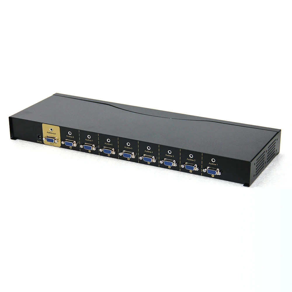 Charmvision VA801R 8 портов VGA аудио мульти компьютерный коммутатор 3 5 мм Одновременное