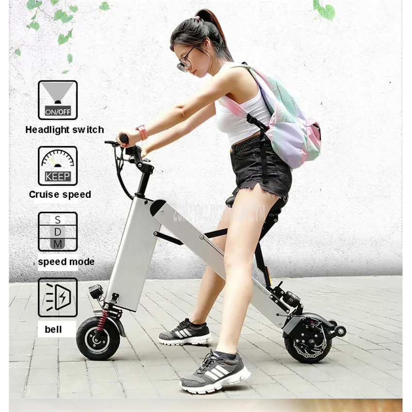 A2 Simple Mini Foldable Electric Scooter Portable Smart City Walking Tool Mobility Scooter Electric Bicycle Mileage 25-30KM