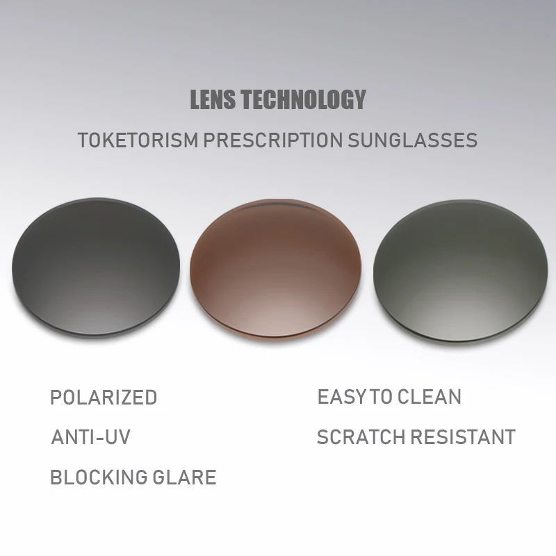 Toketorism 1.56 1.61 1.67 Index Polarized Prescription Myopia Sunglasses Lens Customized Optical lenses