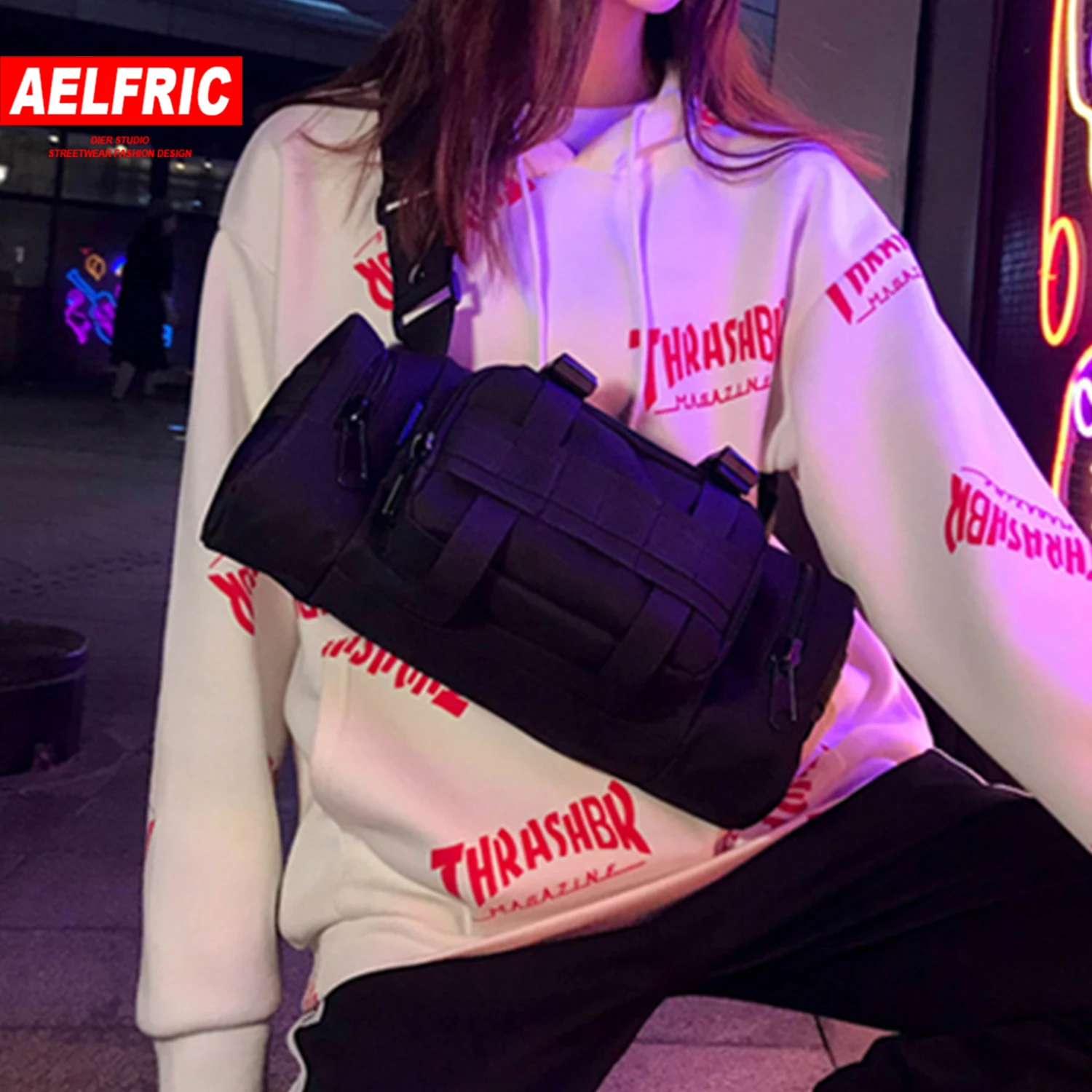 Модная тактическая Функциональная сумка на плечо AELFRIC уличная одежда в стиле