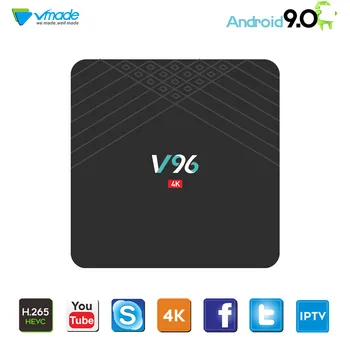 

2019 New V96 Android 9.0 Smart TV Box 2GB 16GB HD 4K Allwinner H6 Quad Core Set-Top Box Support IPTV Netflix Google Media Player