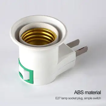 

5/1PCS E27 Bulb Base Hot Sell Practical White E27 LED Light Socket To US Plug Holder Adapter Converter ON/OFF For Bulb Lamp Base