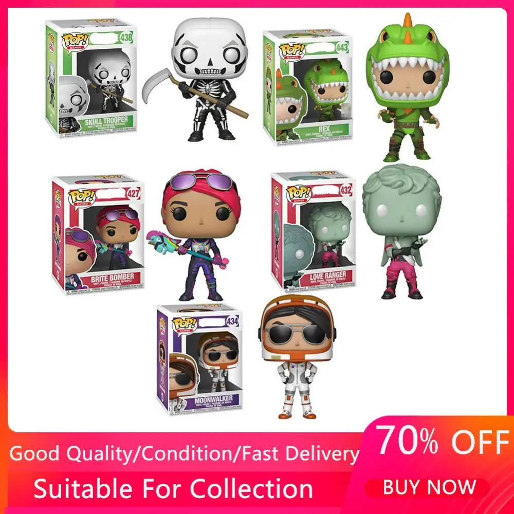 FUNKO POP fortnight The fortress night Skull Trooper BOMBER REX PVC Фигурки игрушки для детей Рождественский