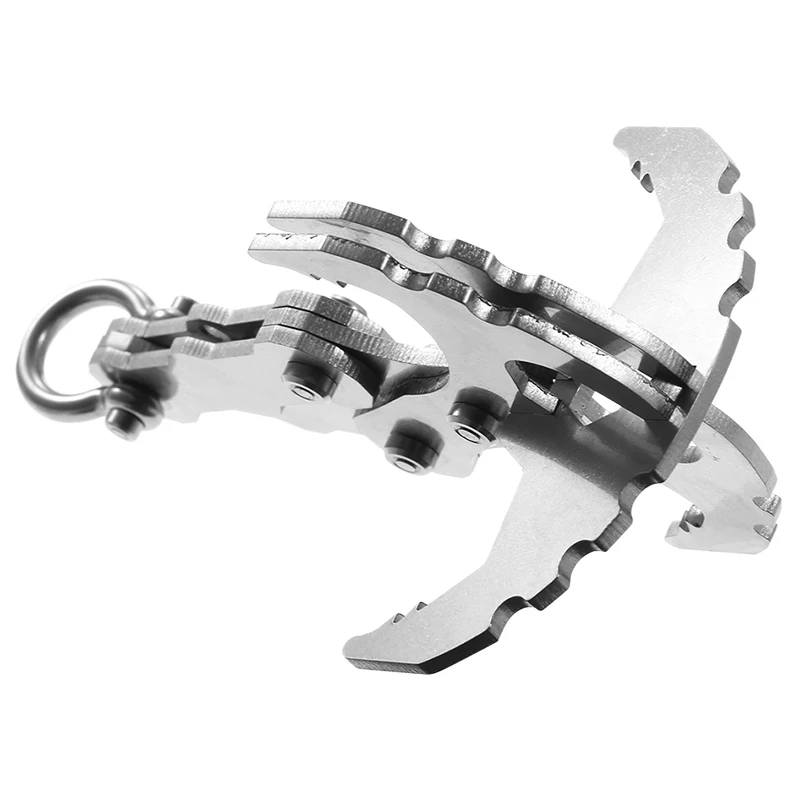 

Stainless Steel Life-Saving Gravity Hook Grab Hook Carabiner Outdoor Climbing Claw Car Traction Rescue Tool Keychain