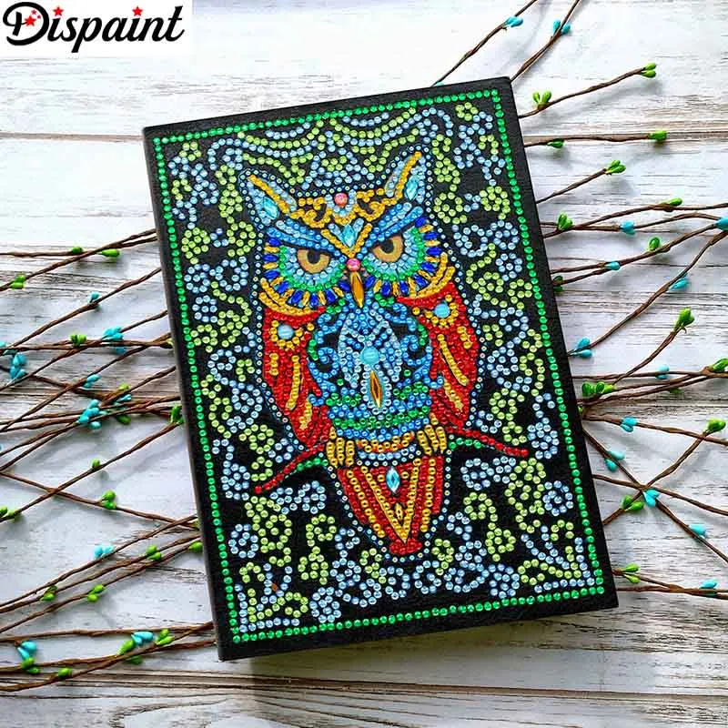 Dispaint A5 записные книжки 5D DIY алмазная живопись специальная форма Дневник Книга Алмазная вышивка "Мандала птица" Стразы Декор подарок - Цвет: NB43