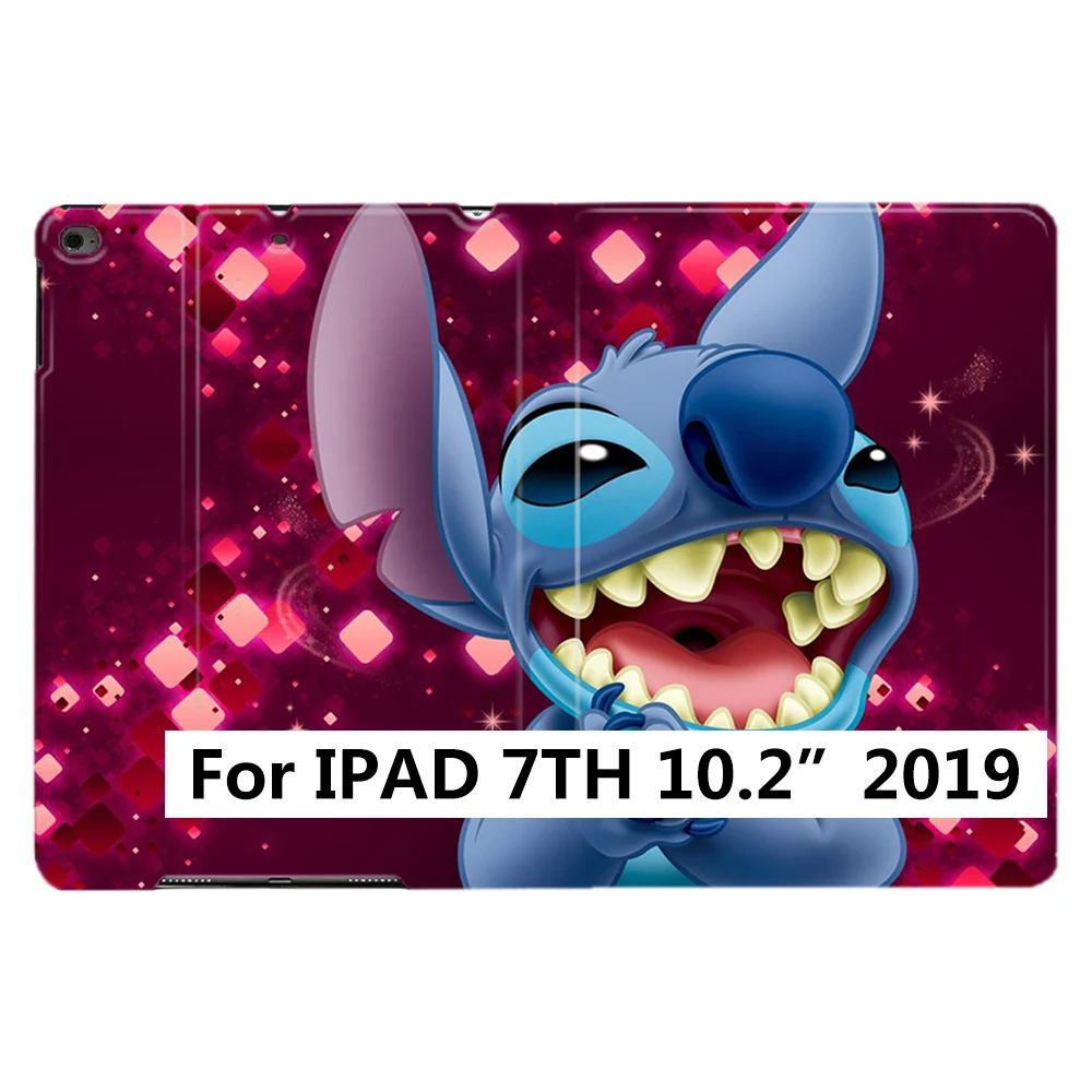 Умный чехол с рисунком Лило и Стич из искусственной кожи для iPad Air 2 3 5 6th 9," 7th 10,2" 10," PRO Mini 4 - Цвет: iPad 7th 10.2 2019