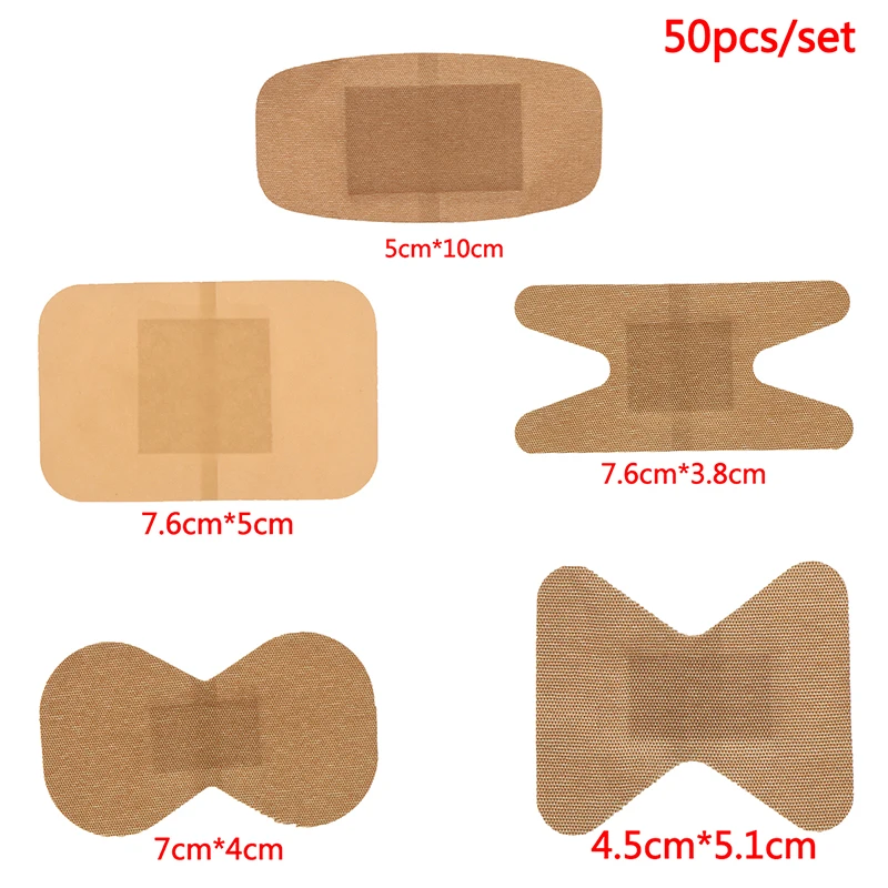 50pcs Waterproof Wound Plaster Medical Anti-Bacteria Band Aid Wound Dressing For Home Travel First Aid Kit Emergency Kits