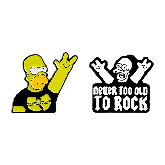 18 styles set pins Clown Homer Lisa enamel pin badges Yin and Yang Fish pins brooches Lapel Clothes bag Jewelry gifts for women set 4