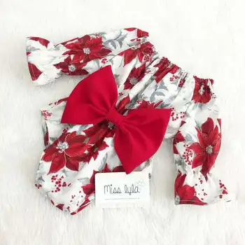 

Emmababy Newborn Kids Baby Girl Long Sleeve Floral Printed Clothes Floral Romper Jumpsuit Big Bow Slim Fashion Outfit