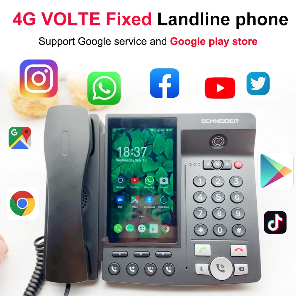 4G VOLTE landline Wireless Big Screen Android 7.0 Google play store Global version Phone multi-Language Smart Phone