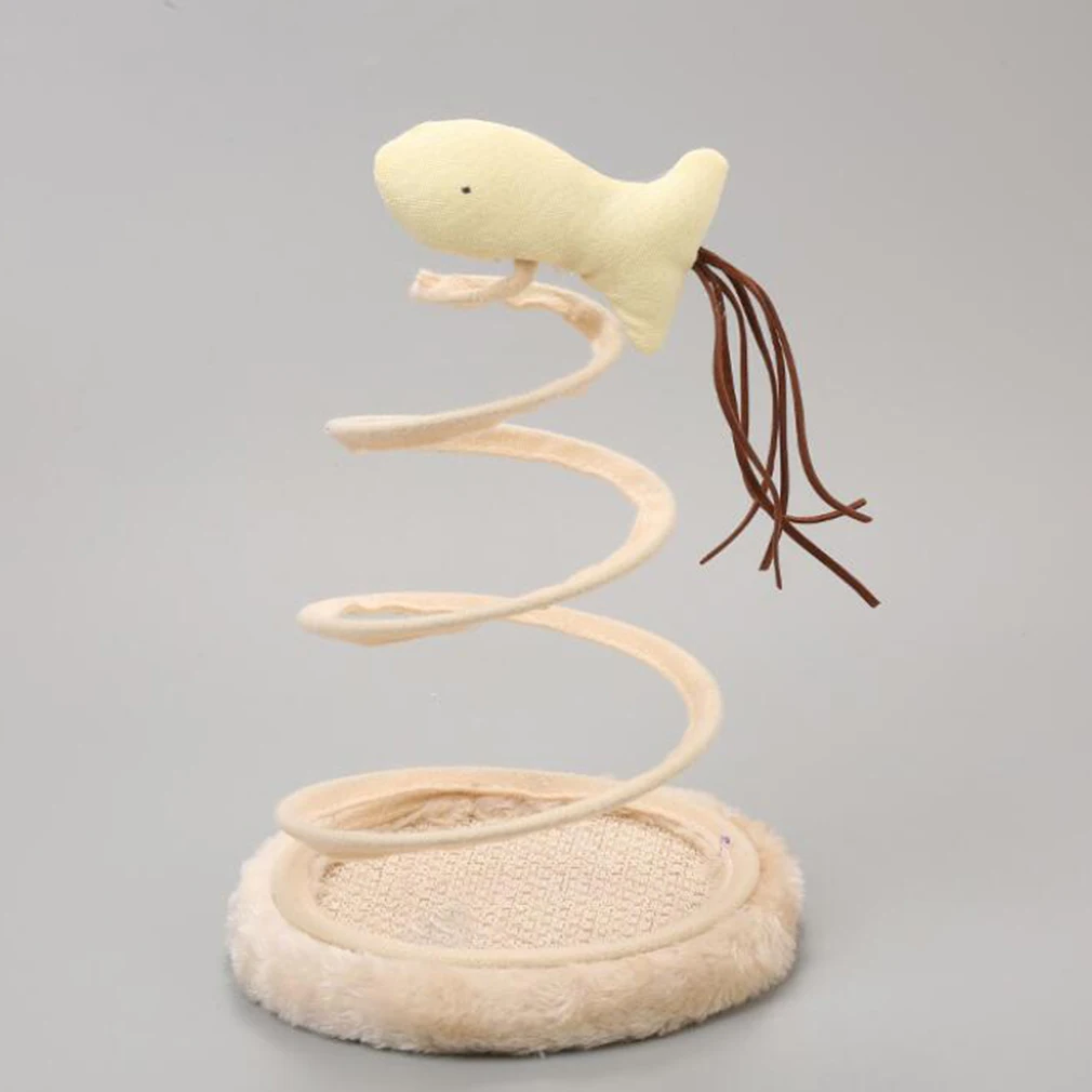 Simulation Animal Spiral Wire Spring Pet Toys Cute Fish Cat Toy Mouse Spiral Wire Pet Products