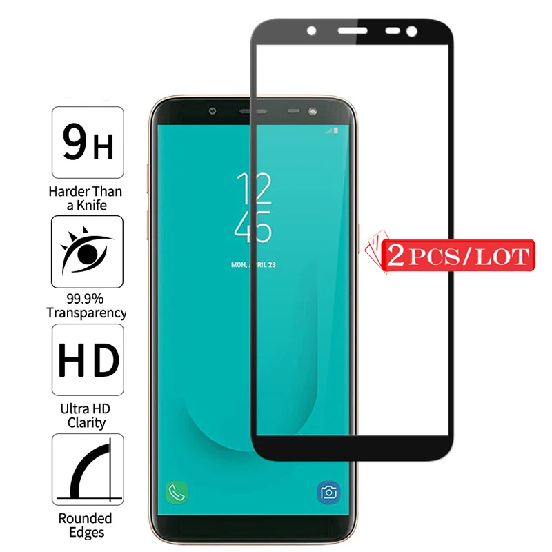 2 шт/партия протектор экрана для samsung Galaxy J6 закаленное стекло на Sansung samsung J6 J 6 J600 Sumsung пленка защитное стекло