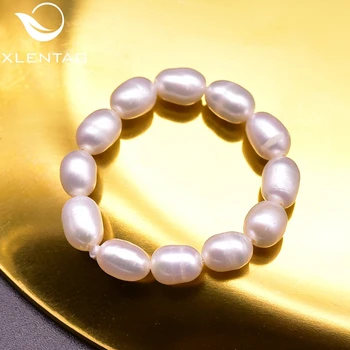 

XlentAg Natural Freshwater White Pearls Wedding Rings For Women Angle Girl Anime Anniversary Gifts Hip Hop Luxury Jewelry GR0264