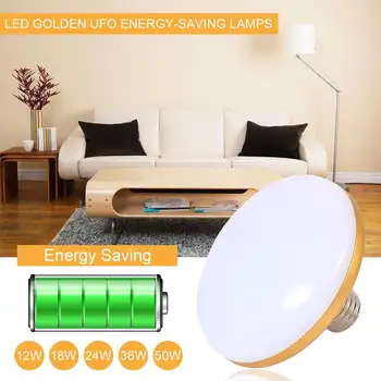 

Spotlight Energy Saving Lamp E27 PP + PC Ufo Lighting Bright 12W/18W/24W/36W/50W Globe Light Bulb Durable 6500K White
