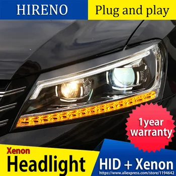 

Car headlight for Volkswagen VW Passat B7 2011-15 US Verson Headlight LED Dynamic Signal floating light Bi-Xenon Lens Beam Light
