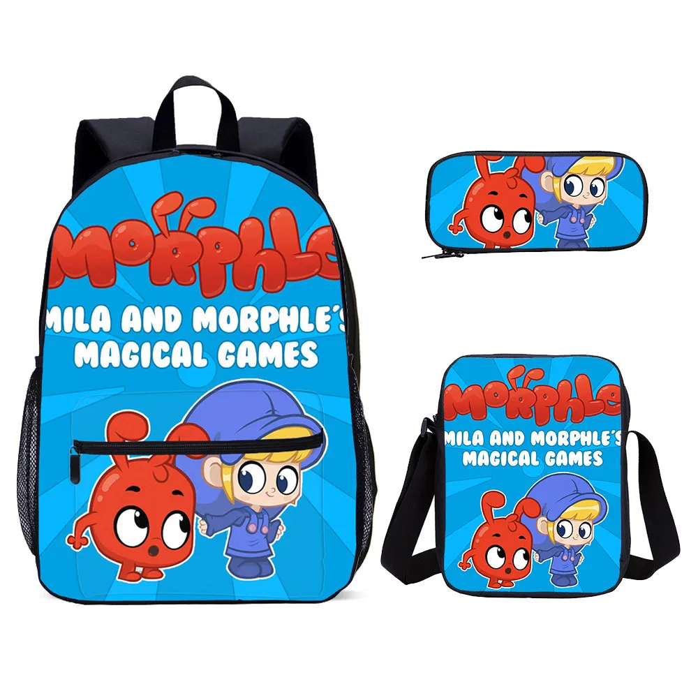 My Magic Pet Morphle Children School Bag 3 Pcs Set With Satchel Cartoon  Student Back Pack Anime Print Teenager Casual Backpack - Backpacks -  AliExpress