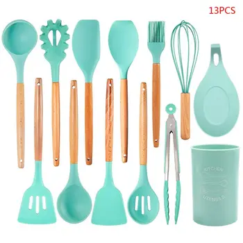 

13Pcs/set Nonstick Cookware Kitchen Utensils Silicone Spatula Spoon Cooking Tool