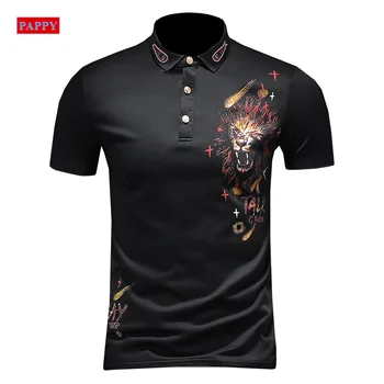 

2020 New men polo shirt cotton Print polo shirt solid poloshirt