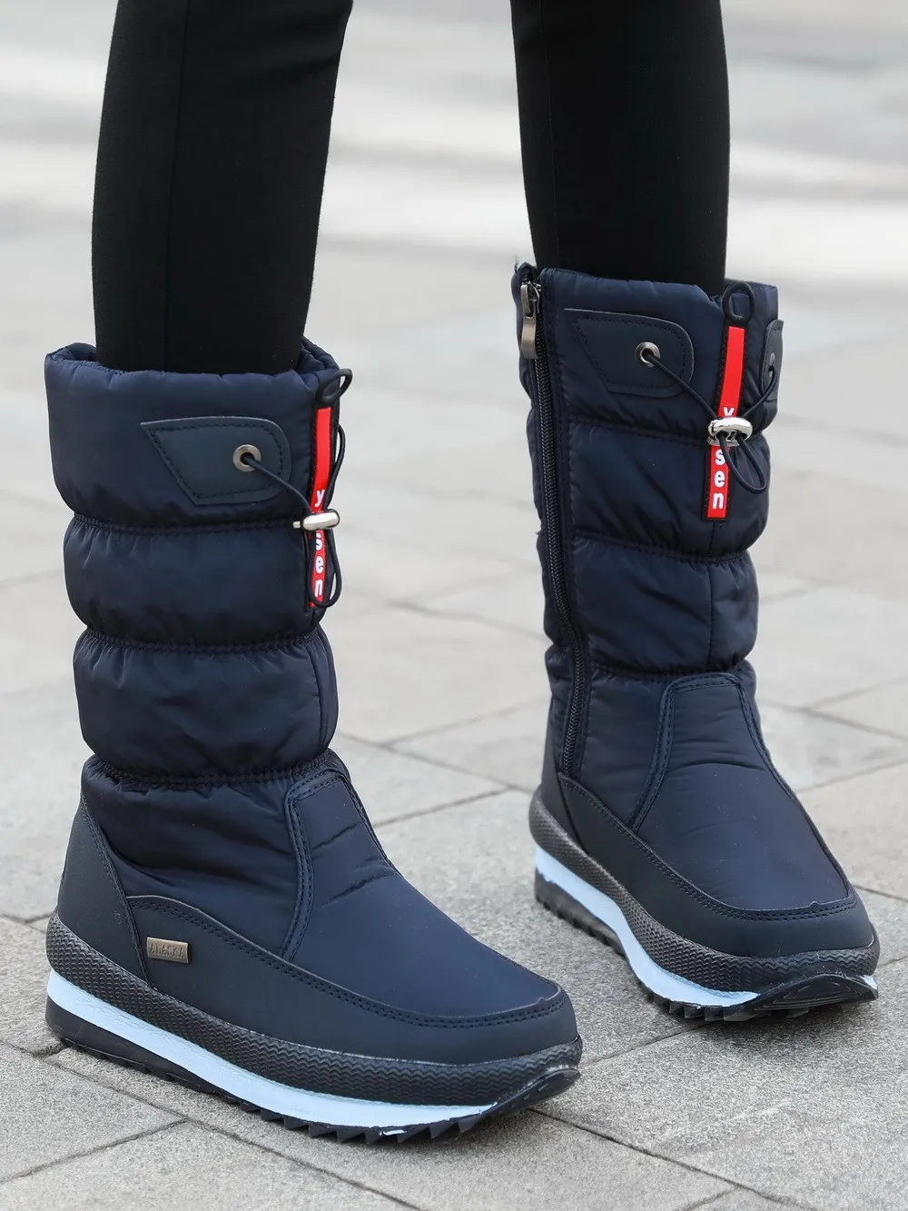 Women snow boots  platform winter boots thick plush waterproof non-slip boots  fashion women winter shoes  warm fur  botas mujer