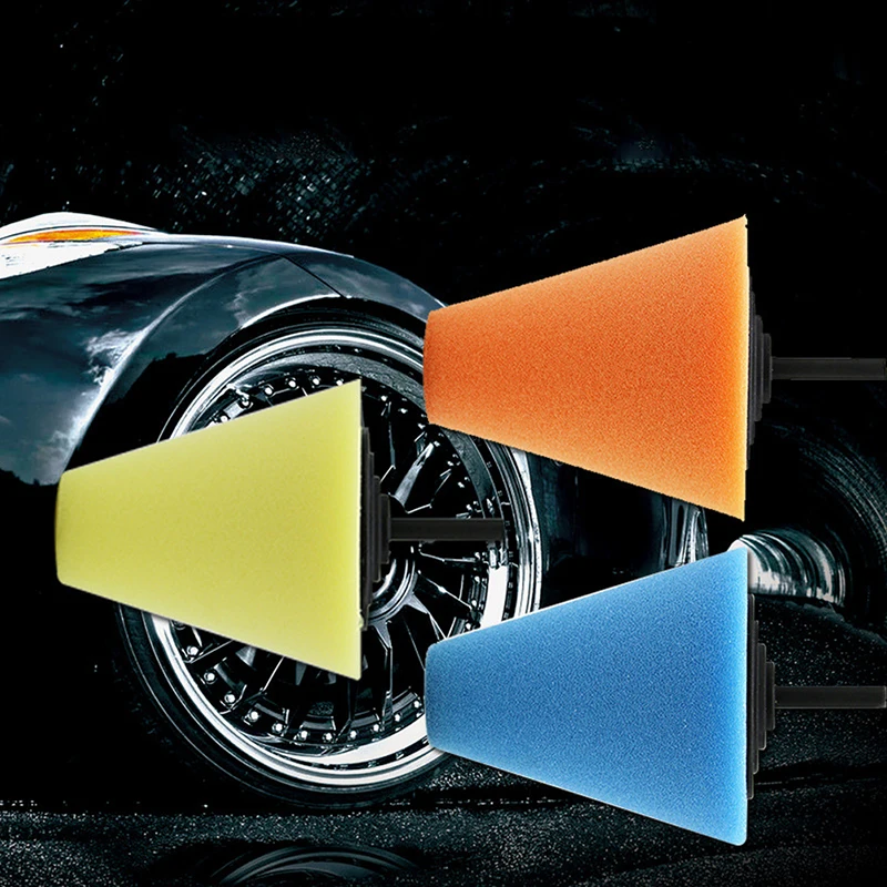 

ï‚·6mm Auto Parts Fashion Tire Cleaner Wheel Polishing Polishing Handle Polishing Sponge Cone Metal Foam Pad Car
