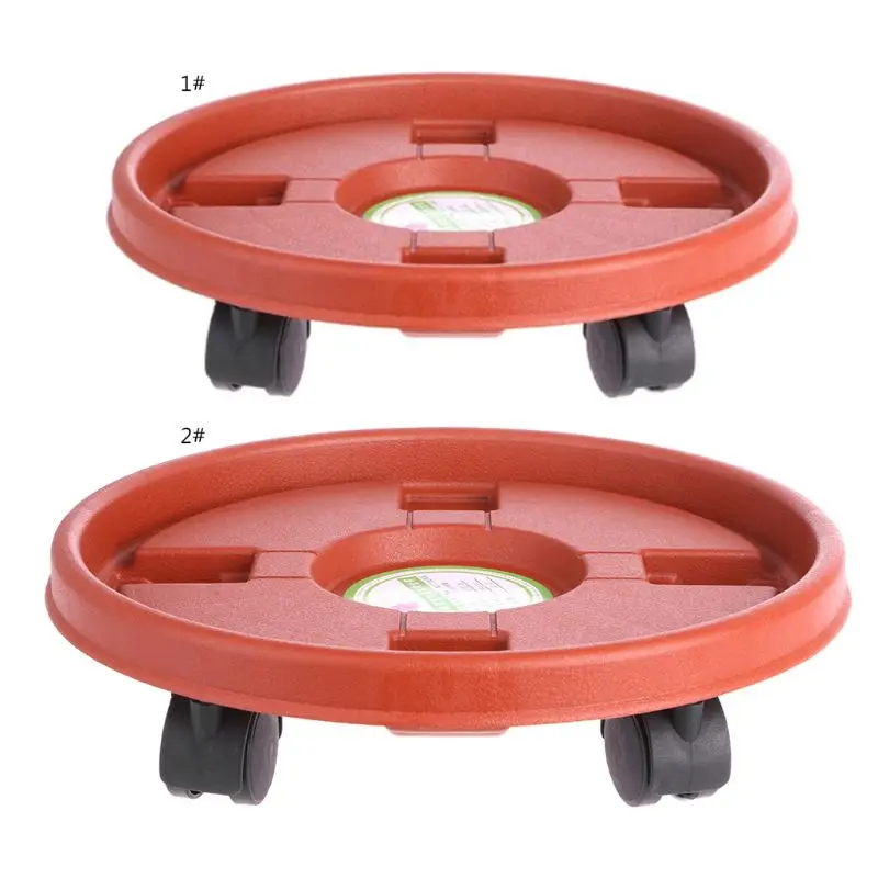 

Plastic Plant Flower Pot Bottom Stand Trolley Portable Planter Tray With Wheels