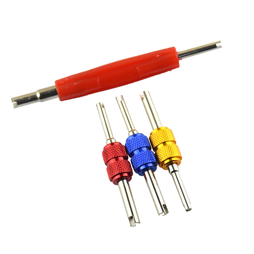 4x Dual Head Valve Stem Core Remover Tire Repair Tool Set for Truck Auto Car