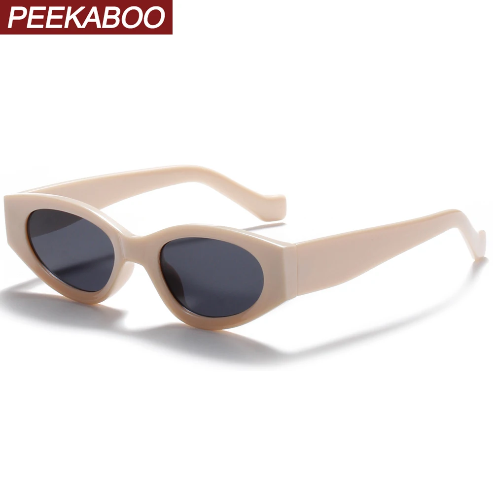 Женские и мужские маленькие квадратные очки Peekaboo бежевые зеленые солнцезащитные