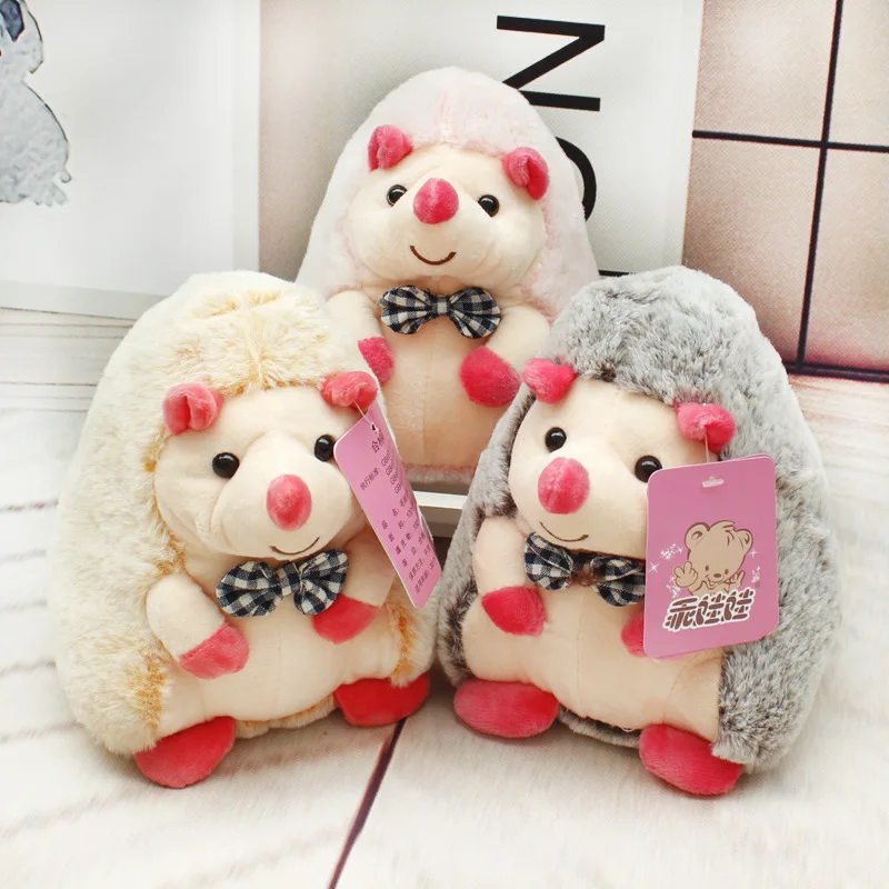 

new 18cm plush Simulation little hedgehog cute lovely Animal doll good quality Soothing doll Home decoration christmase gift kid