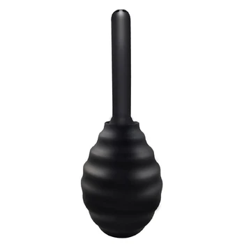 330ml Bulb Container ball douche silicone enema syringe shower cleaning head anal beads butt plug nozzle tip Hygiene tool gay 4