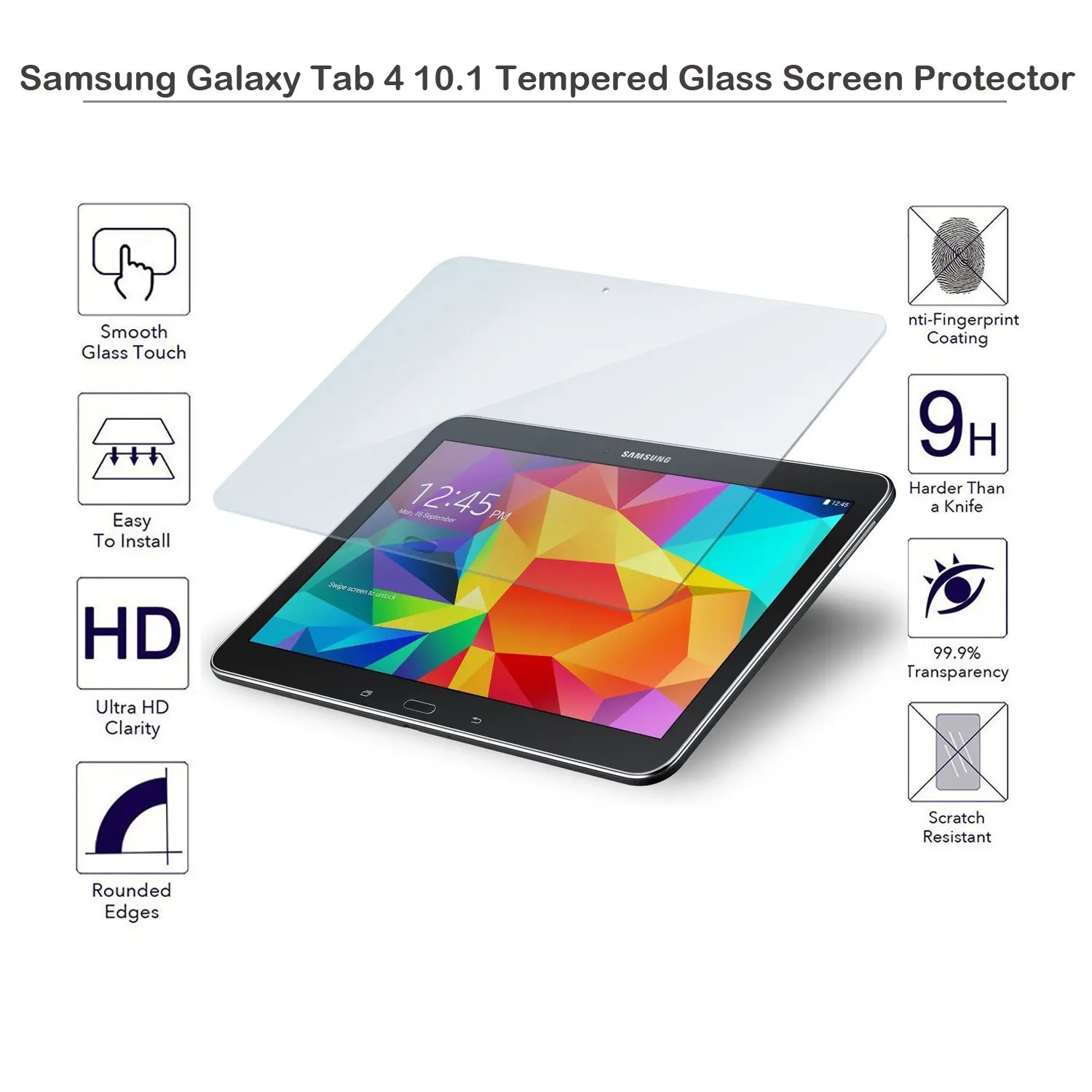 2PCS for Samsung galaxy tab 4 10.1 SM-T530 SM-T531 Tempered glass screen protector 2.5D 9H 0.33 tablet front cover film 6